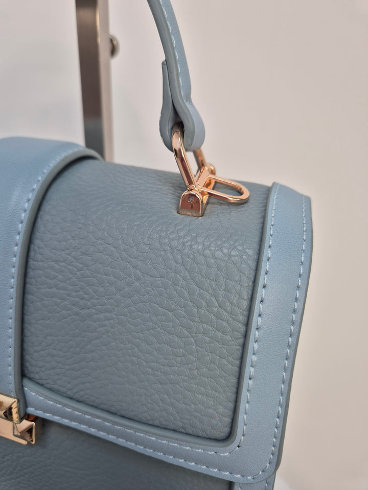 Sally Faux Leather Crossbody Bag - Duck Egg