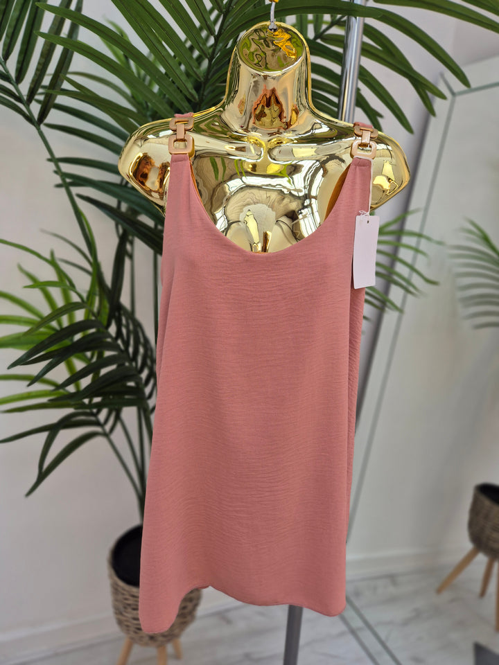 Leanne Chain Link Tops - (choose your Colour) (One Size fits up to Size 16)