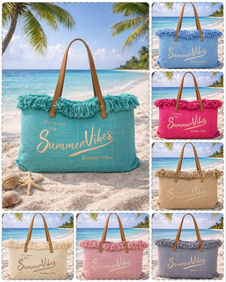 Summer Vibes Beach Bag - (choose your Colour)