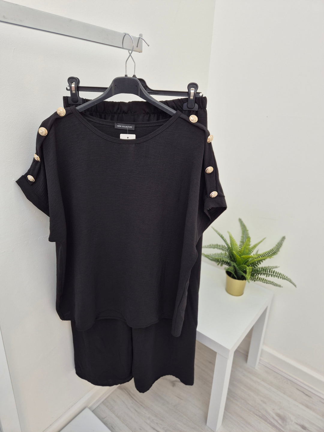 Baroque Gold Button Two Piece Co-ord Set - (choose your Colour)