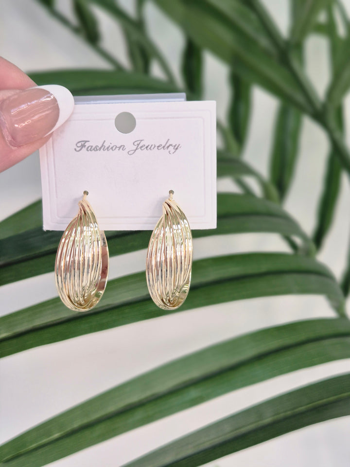 Hoop Earrings - Gold Tone (Pierced)