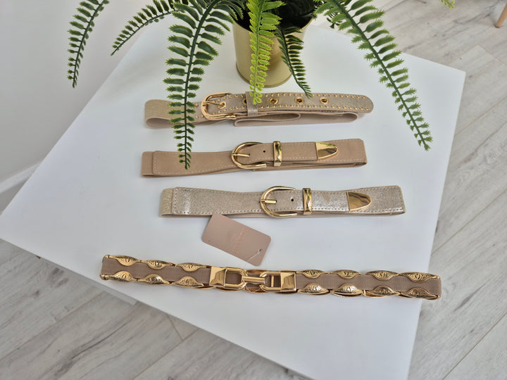 Stretchy Belt (Gold Tone) - (choose your Colour/Style)