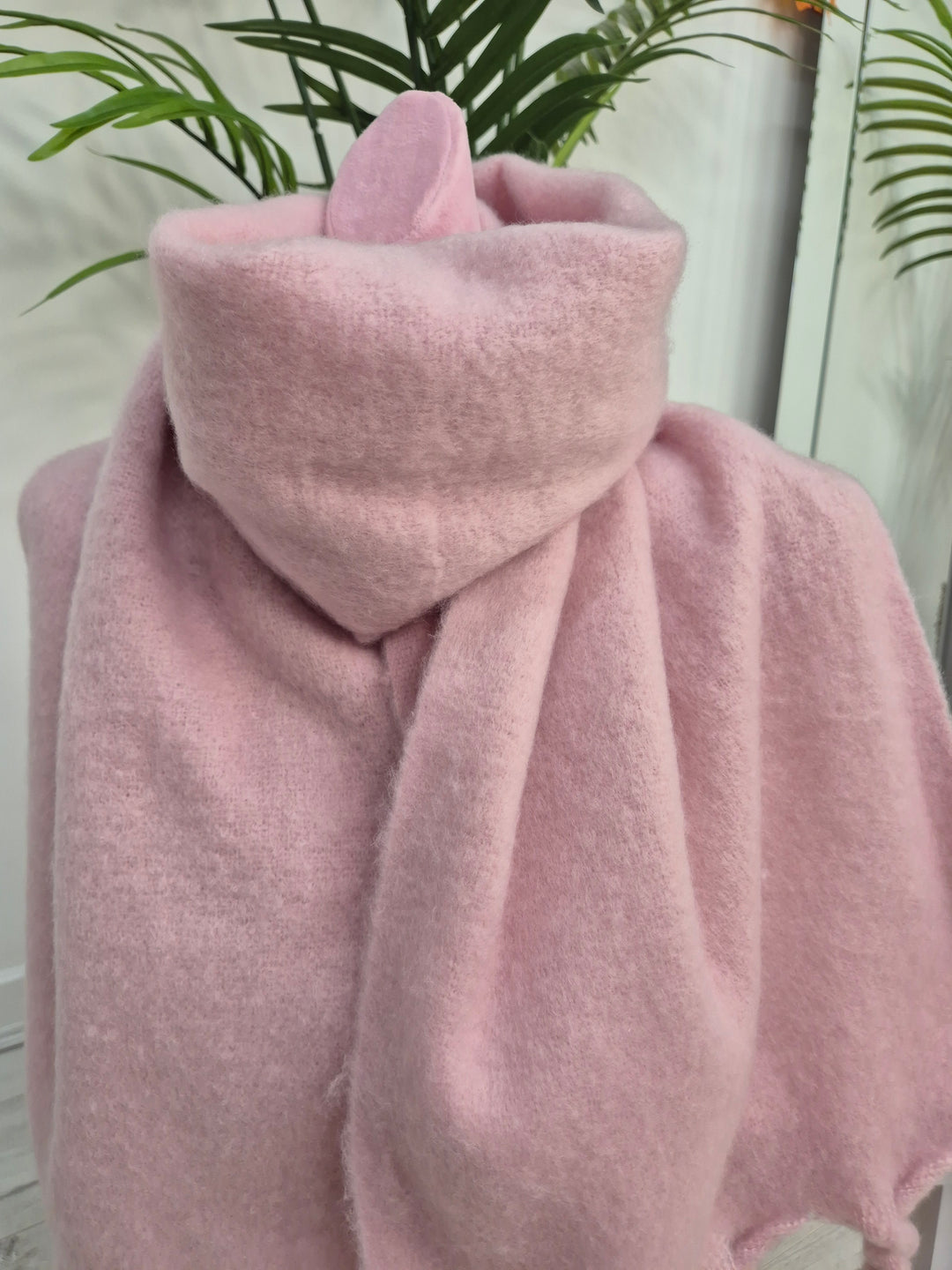 Pretty in Pink Scarf with Fringing