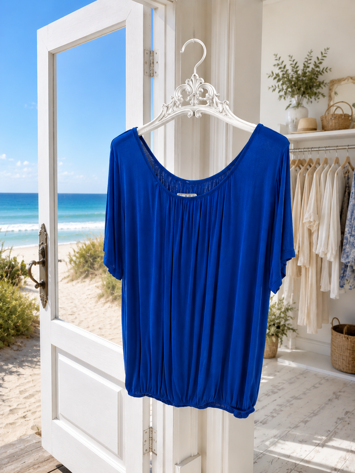Bethany Bubble Hem Top - (Oversized/Curvy - fits from Size 14/16 up to Size 18/20) - (choose your Colour)