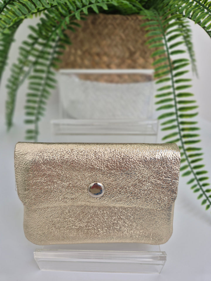 Leather Metallic Purse - (choose your Colour & Size)