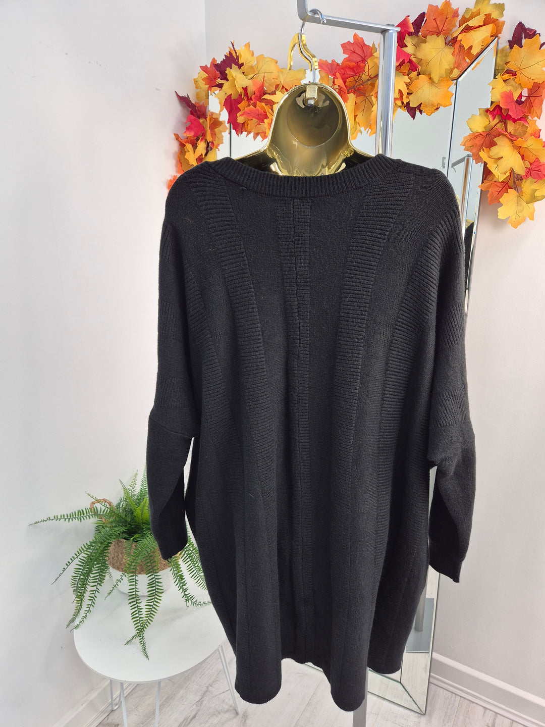 Vienna V Neck Oversized Hi Lo Jumper (choose your Colour) - (One Size/Curvy, fits from Size 14 up to Size 18/20)