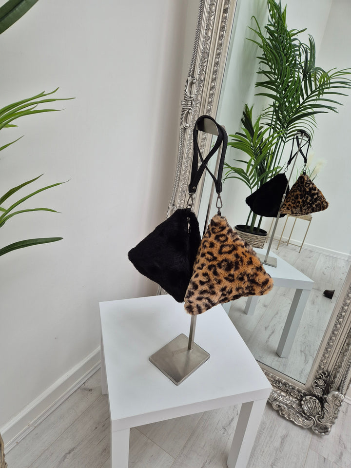 Oslo Fluffy Faux Fur Wristlet - (choose your Colour)