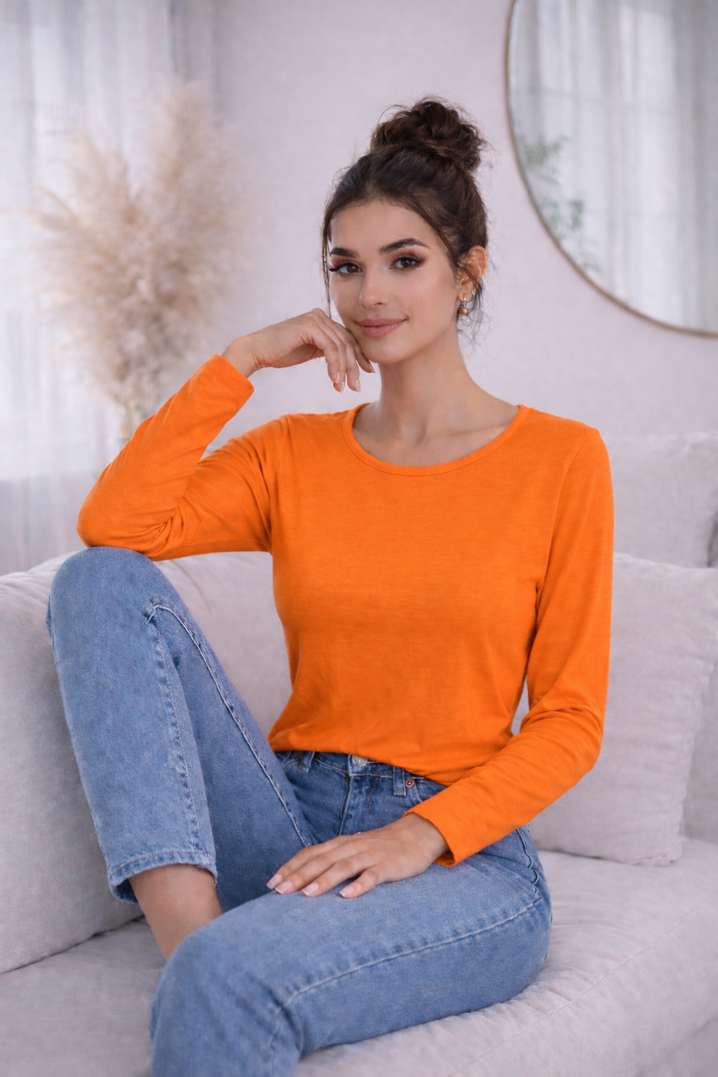 Super Soft Long Sleeve Top -  (choose your Colour) - (One Size - fits from Size 10 to Size 16)
