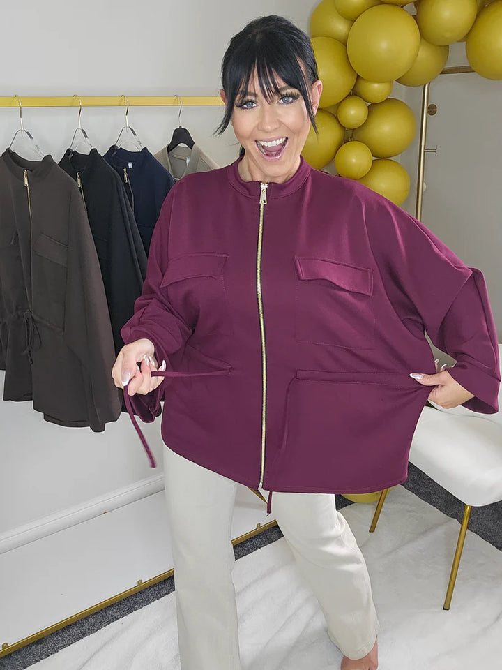 Sassy Drawstring Jacket - (choose your Colour) - One Size fits up to Size 18