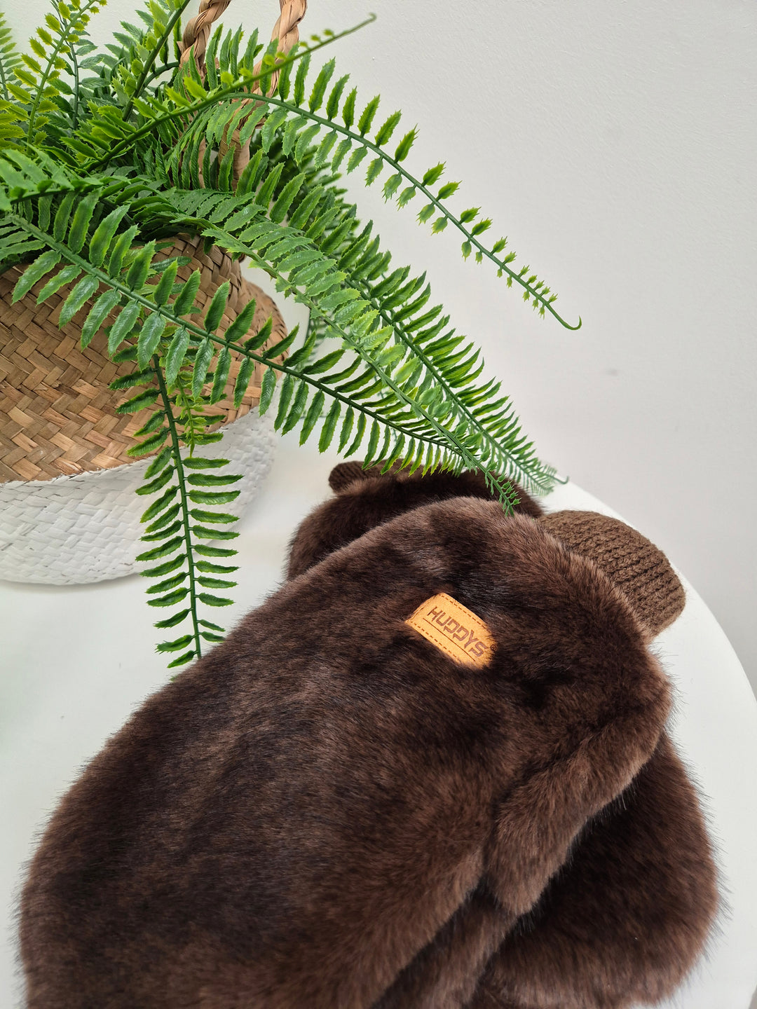 Oslo Faux Fur Mittens - Chocolate