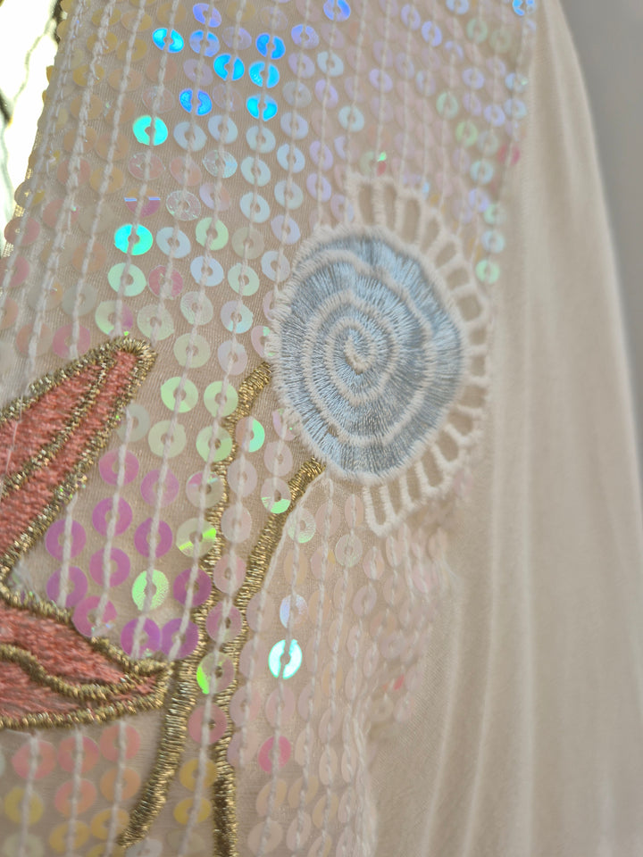 Sunshine Kimono - White/Blue/Gold