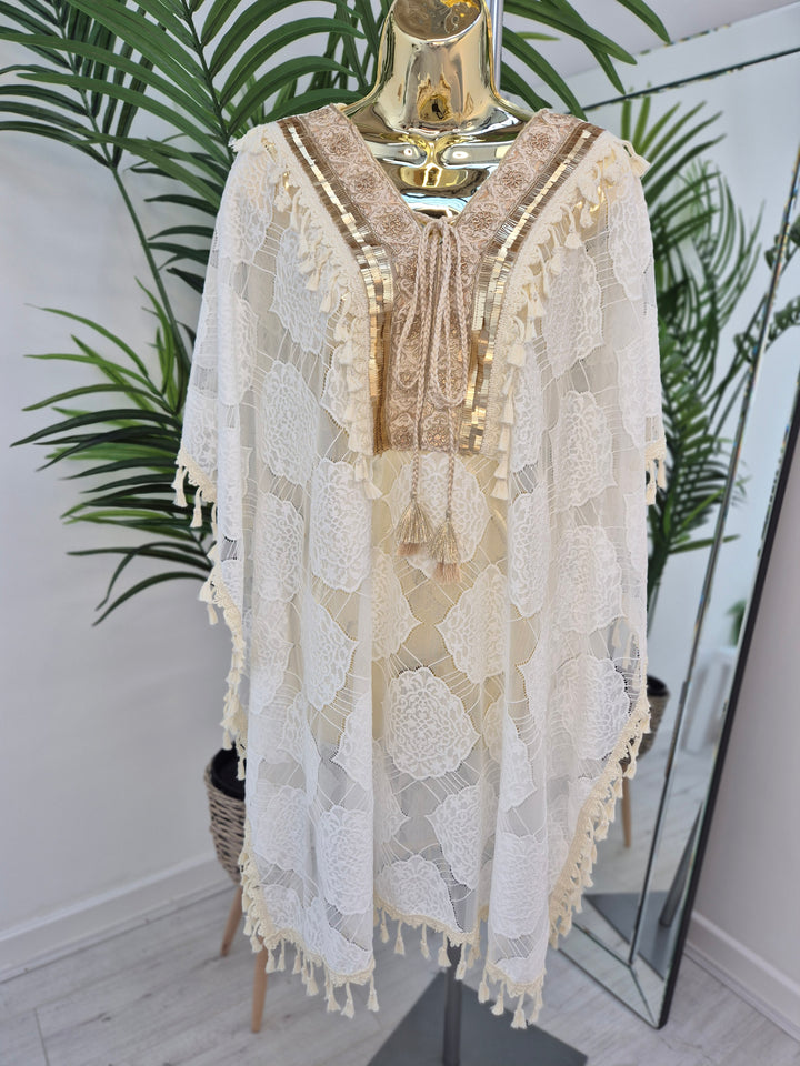 Marbella Tasselled Beach Dress - (choose your Colour) - (One Size - fits up to Size 16)