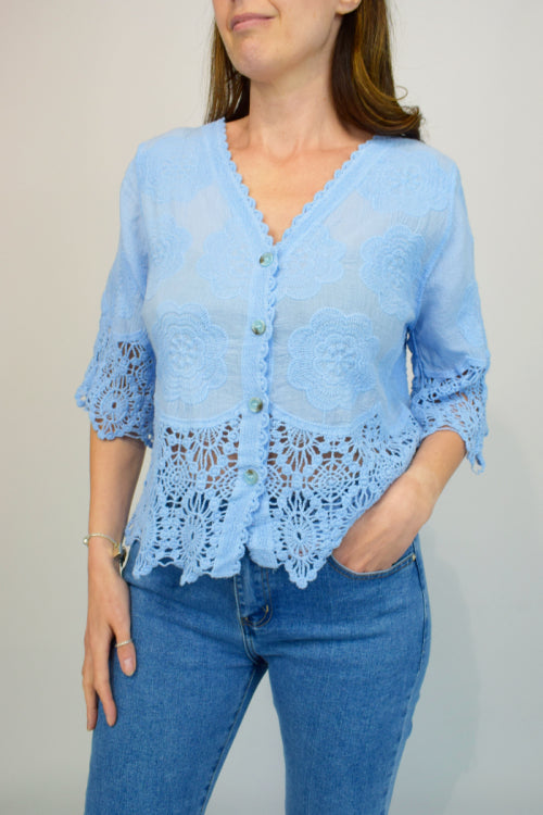 Florence Lace Top - (choose your Colour)