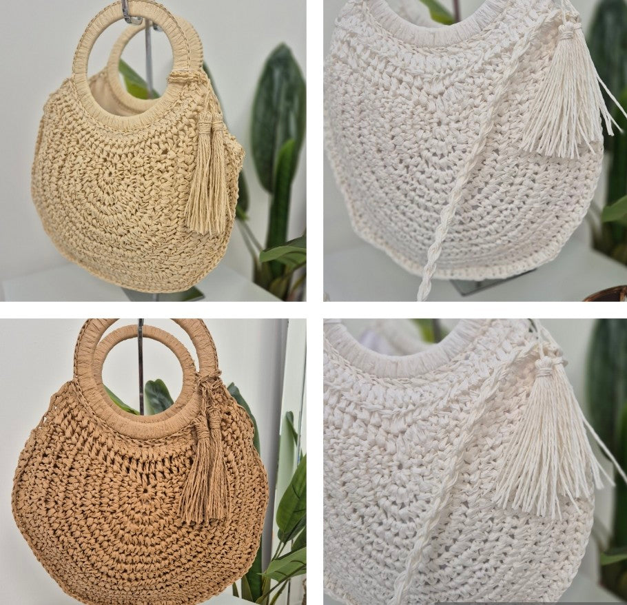 Woven Raffia Bag - (choose your Colour)
