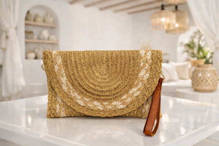 Marbella Clutch/Wristlet - Gold Metallic