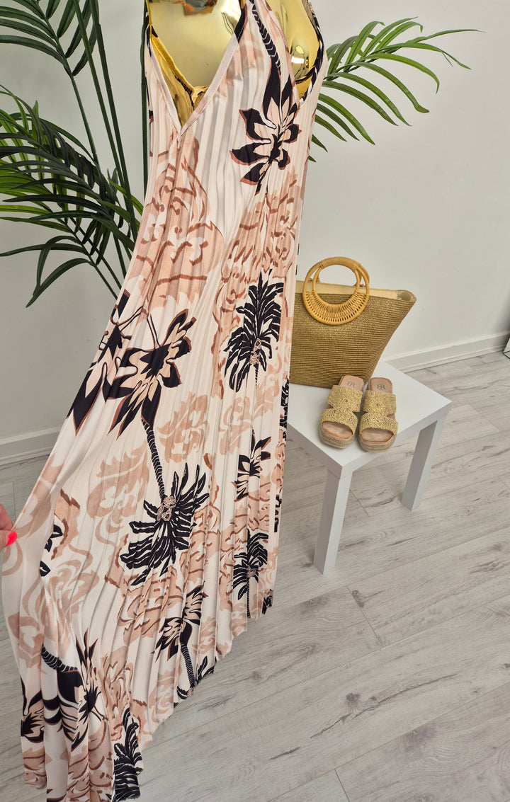 Sheena Maxi Floral Strappy Dress - (choose your Colour)