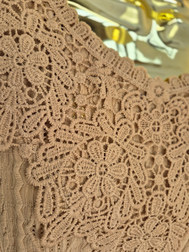 Florence Lace Top - Sand (Oversized)