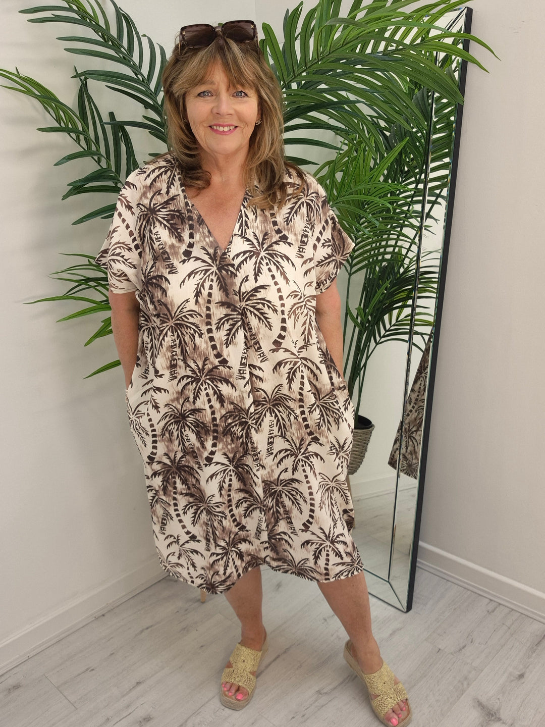 Palm Midi Dress - (choose your Colour) - (Oversized)