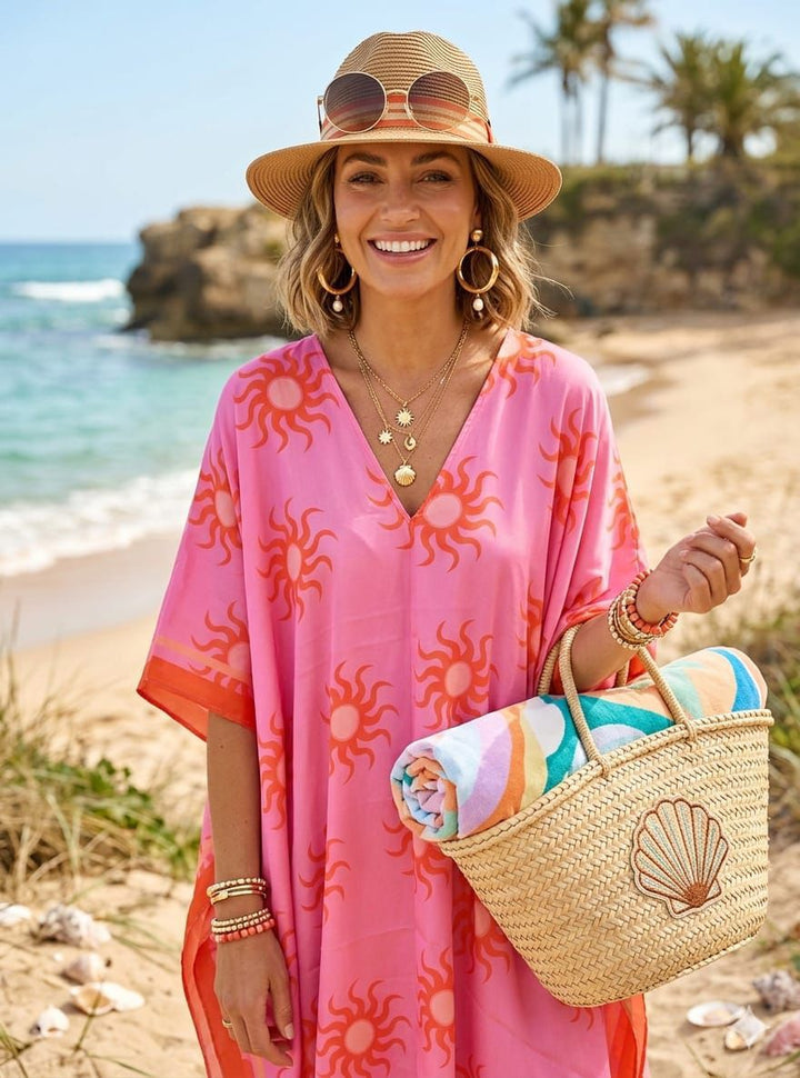 Silk Kaftan Sunburst (Oversized) - (choose your Colour)