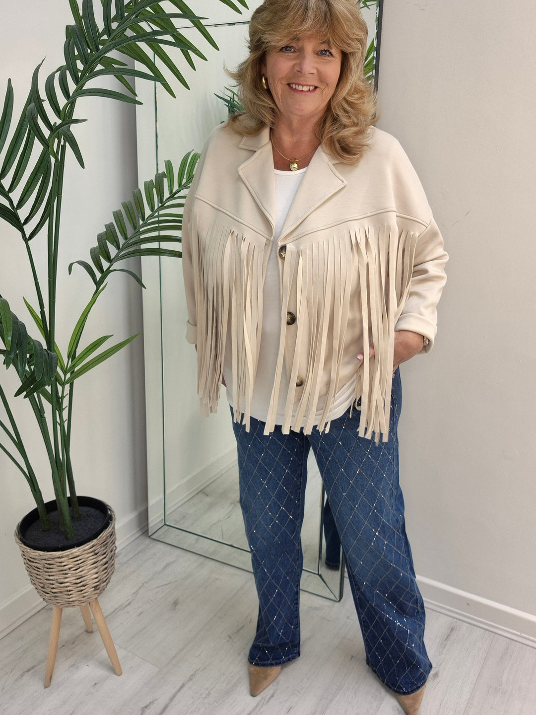 Dallas Diamante/Crystal Jeans - Stonewashed (choose your Size)