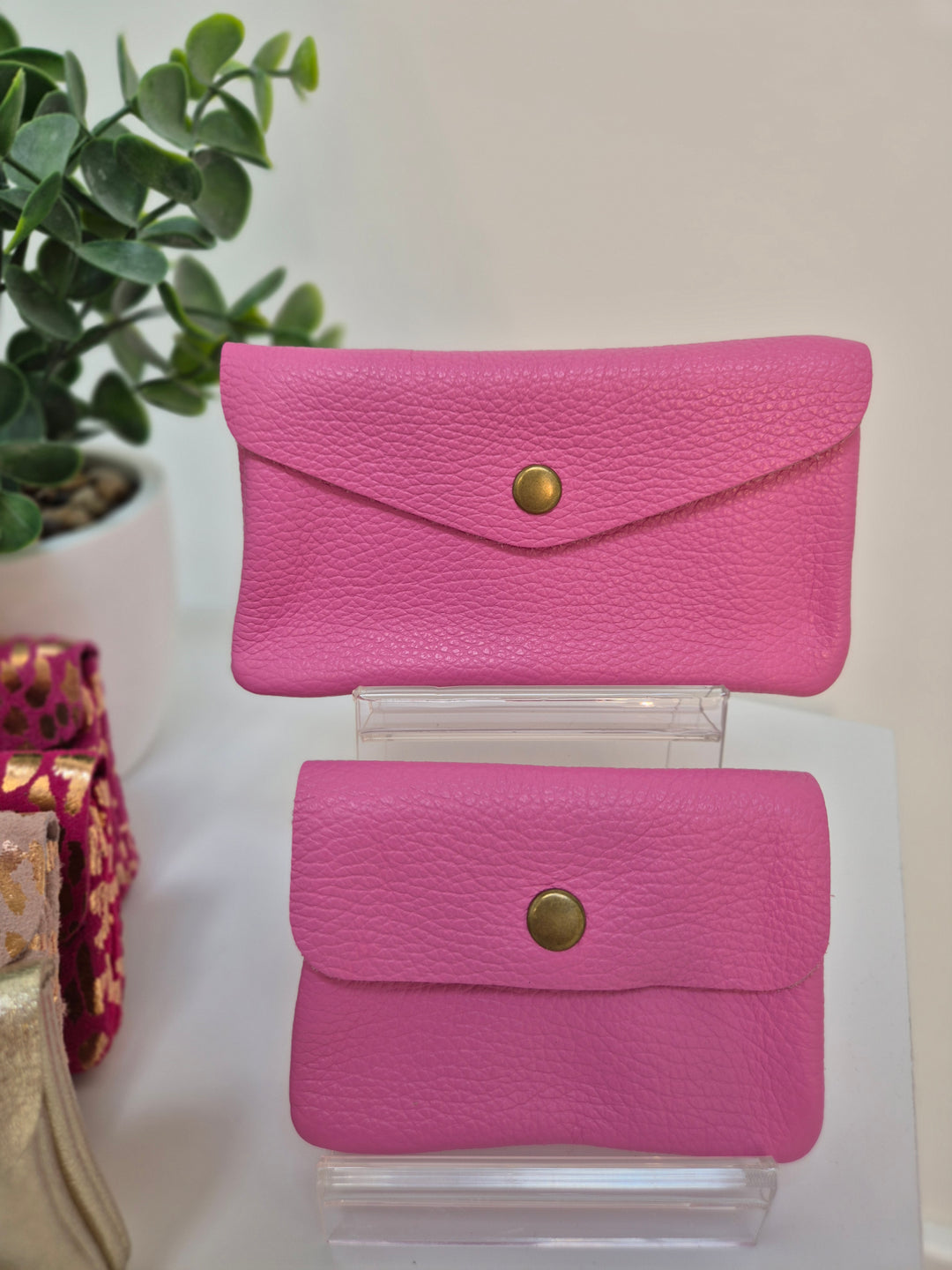 Leather Metallic Purse - (choose your Colour & Size)