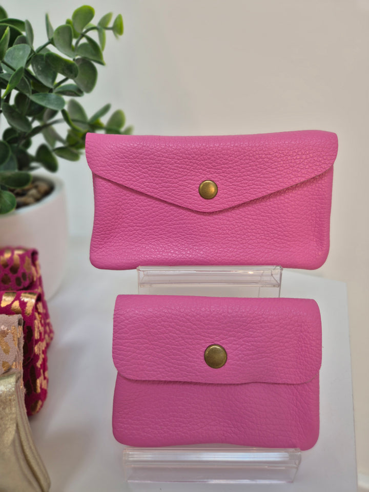 Leather Metallic Purse - (choose your Colour & Size)