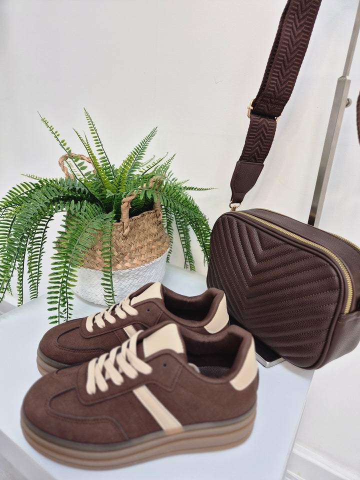 Dakota Chunky Trainers - Chocolate (choose your Size)