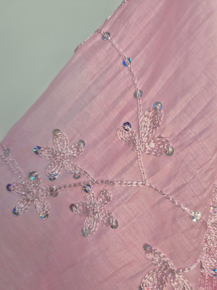 Patsy Puffball Sleeve Sparkly Blouse (One Size, fits from Size 10/12 up to Size 16) - Pink