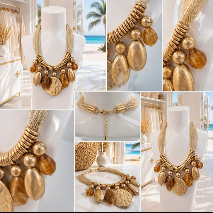 Statement Necklace - Golds/Ambers