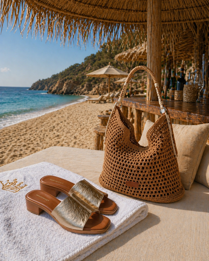 Ibiza Mules - Gold Metallic