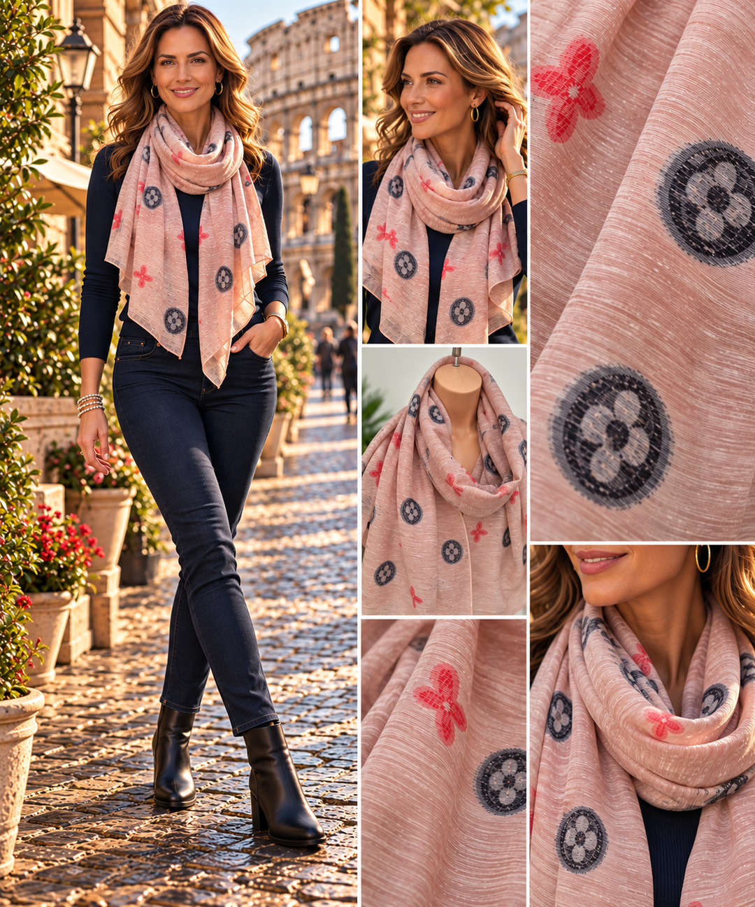 Louisa Silk Oversized Scarf/Pashmina