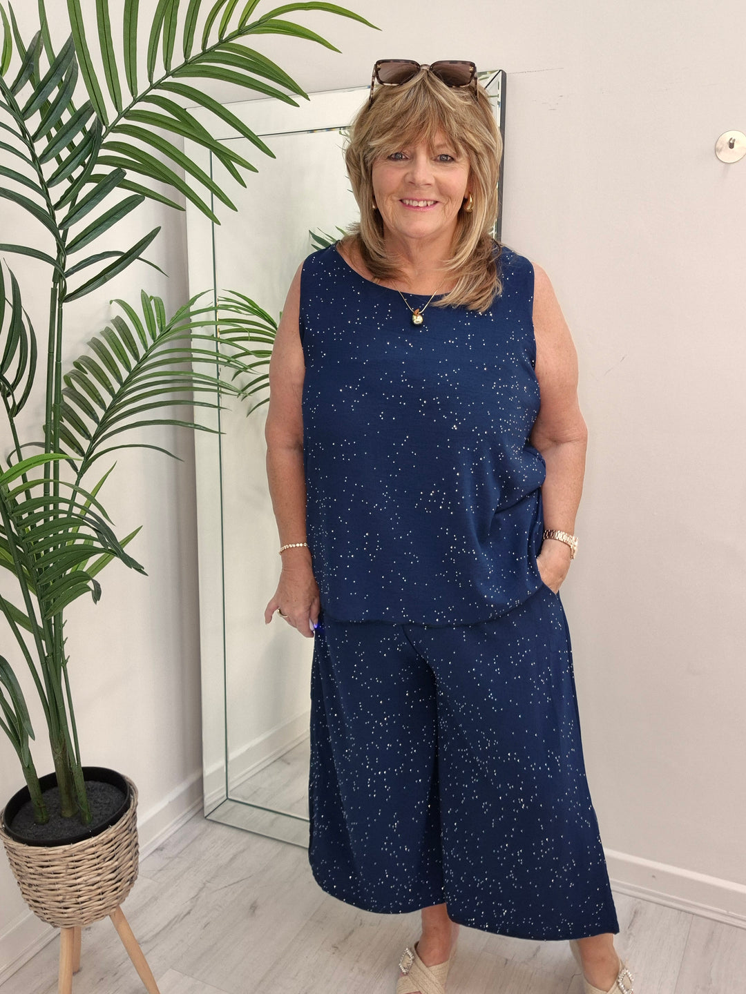 Serena Sparkle 2 Piece Co-ord Set - (choose your Colour)  (One Size/Curvy)