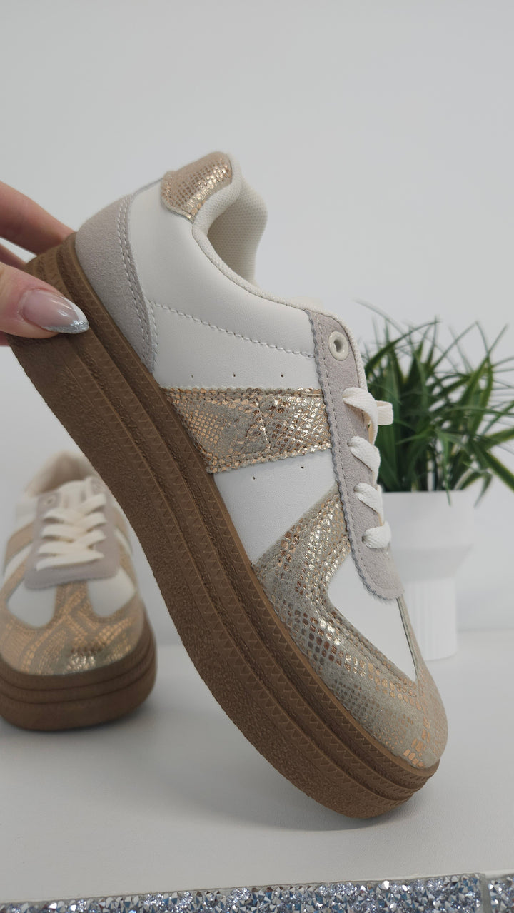 Linzi Gold Trainers (choose your Size)