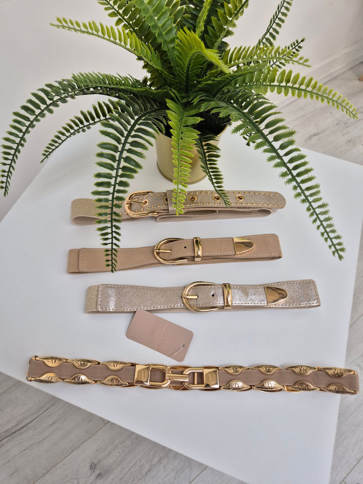Stretchy Belt (Gold Tone) - (choose your Colour/Style)