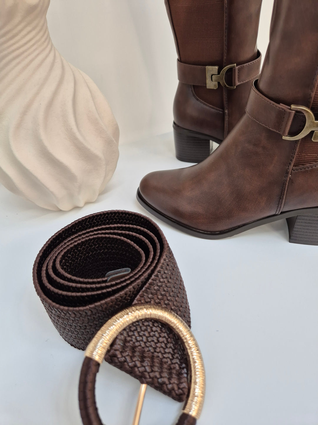 Hamptons Riding Boots with Elasticated Stretchy Back - Chocolate