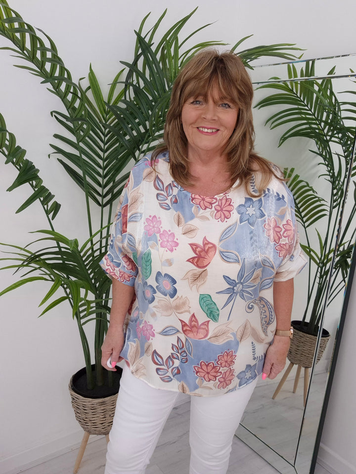 Ella Satin Top - (choose your Colour)