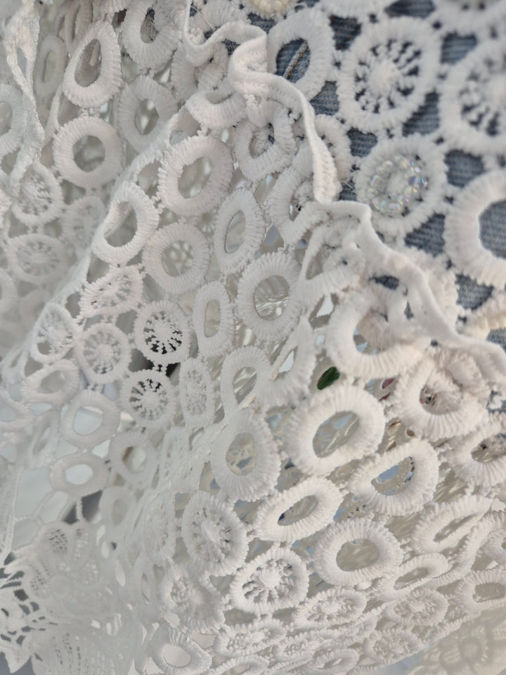 Lana Lacy Denim Jacket - Light Stonewashed (One Size, fitting from Size 10 up to 14)