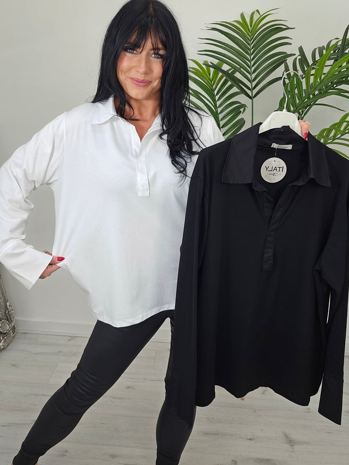 Lisa Layering Shirt (Stretch) - (choose your Colour) - One Size - fits up to Size 18/20