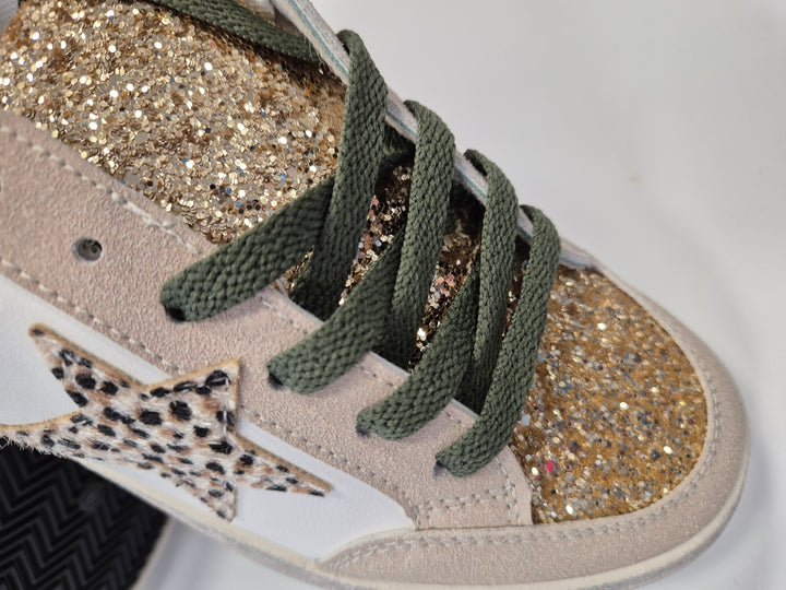 Leopard Trainers - Khaki