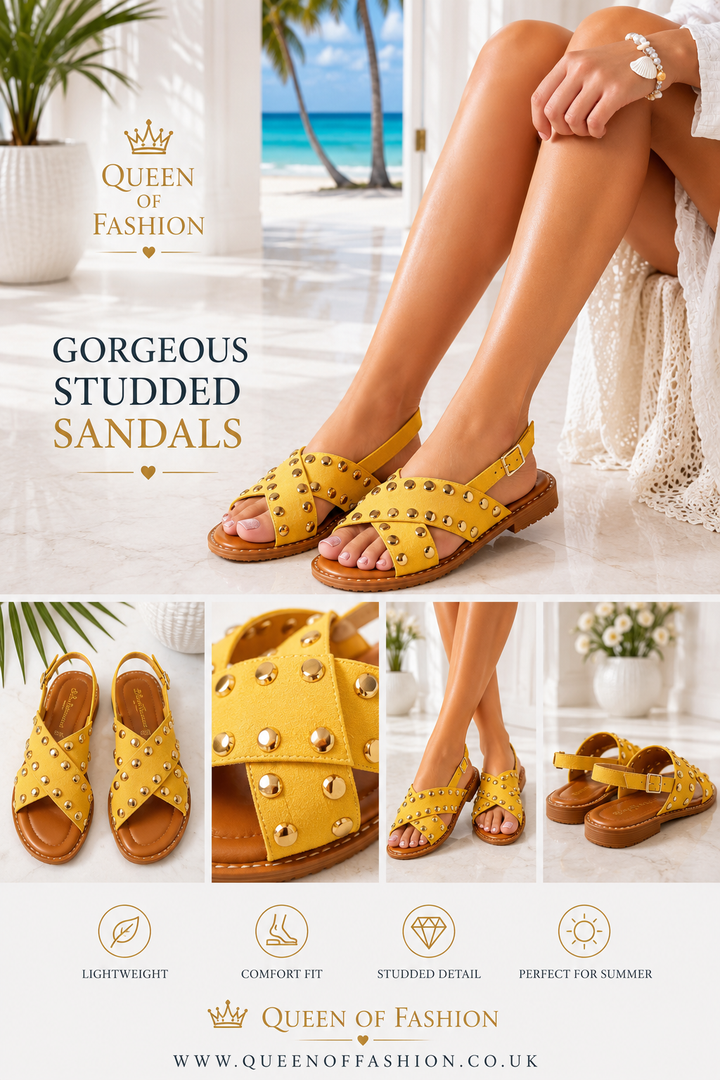 Mila Crossover Sandals (choose your Size) - Yellow