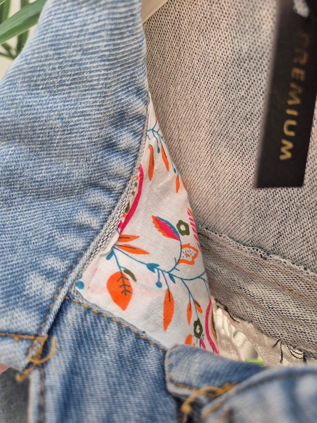 Lana Lacy Denim Jacket - Mid Stonewashed (One Size, fitting from Size 10 up to 14)