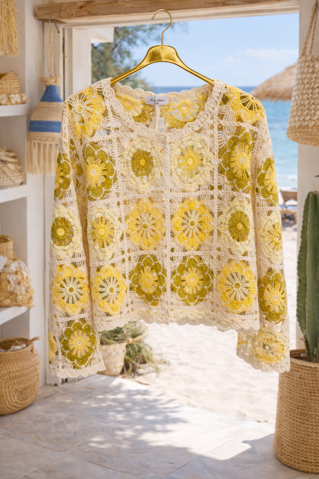 Lemon & Lime Crochet Top - (One Size - fits from Size 10 up to Size 16)