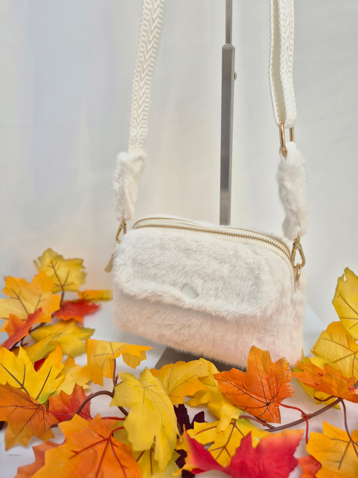 Oslo Faux Fur Bag - Winter White