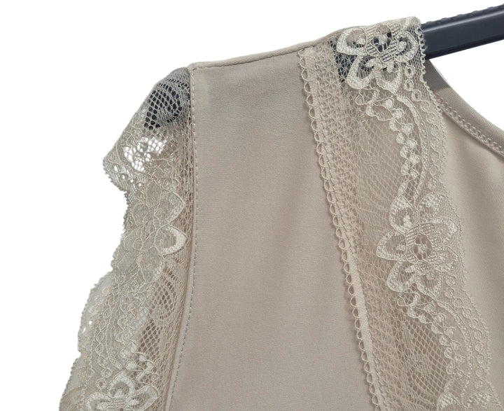 Linzi Lace Trim Top (fits Sizes 10 to Size 16) - (choose your Colour)