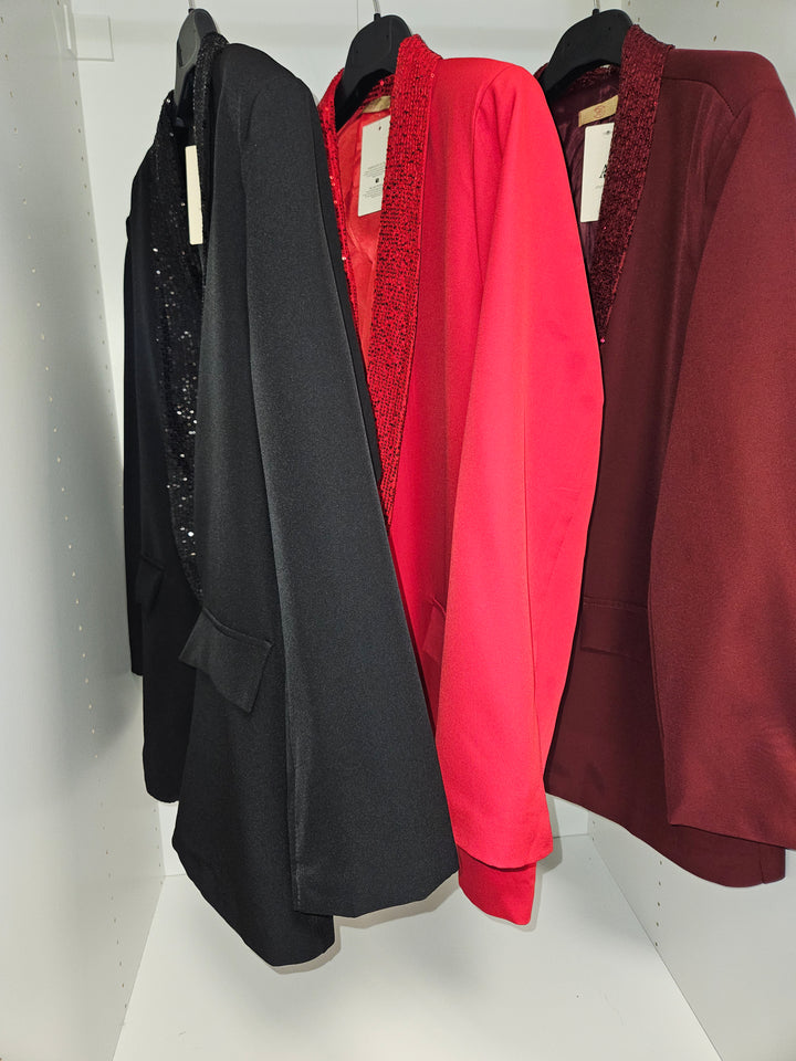 Ritz Sequin Blazer (Curvy) - (choose your Colour)
