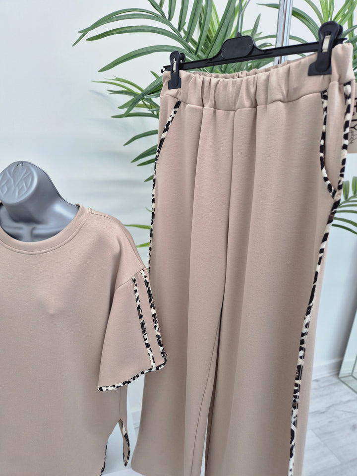 Lena Leopard 2 Piece Co-ord Set - (choose your Colour)  (One Size)