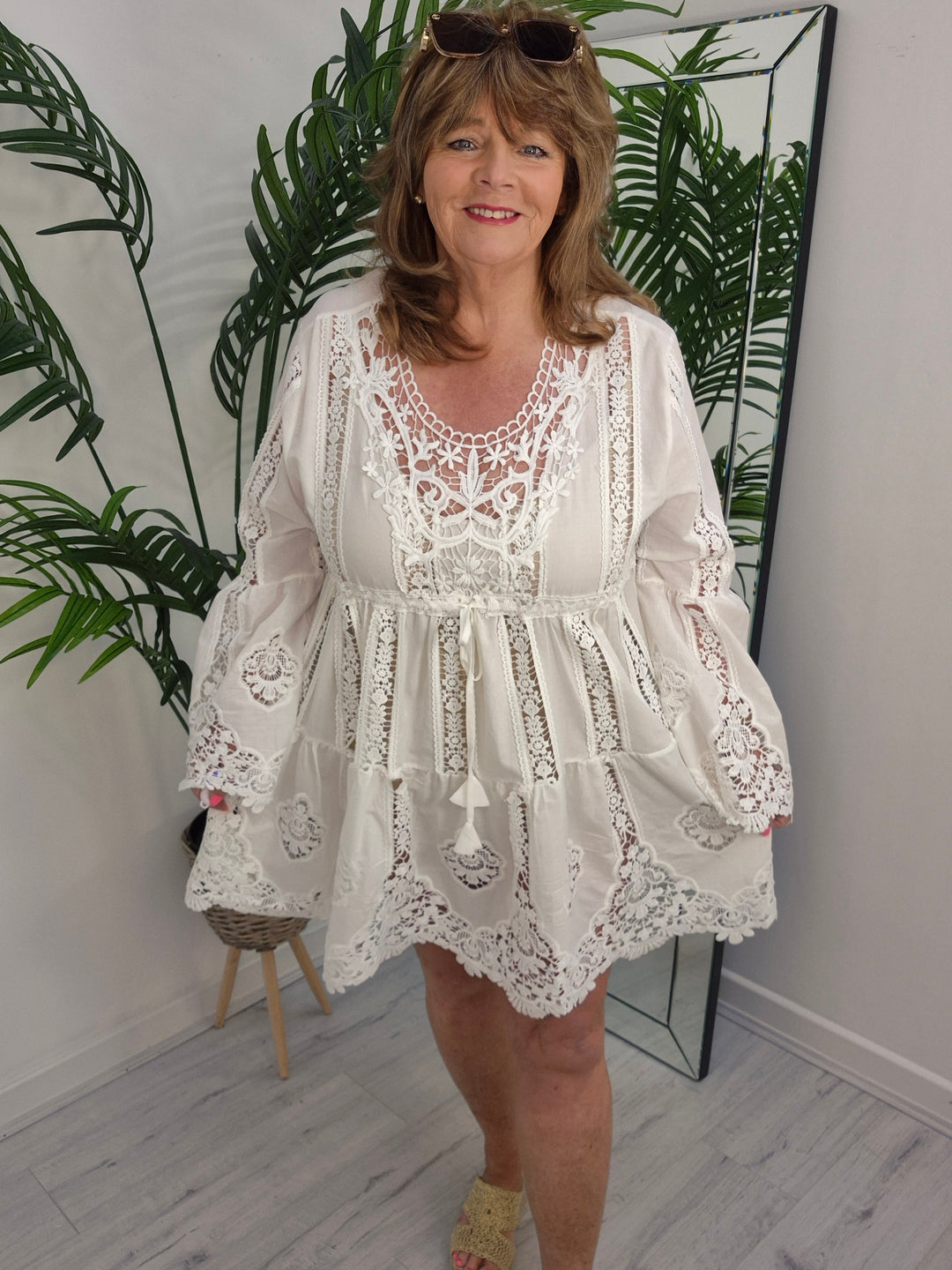 Ibiza Beach Dress - White (One Size/Curvy)