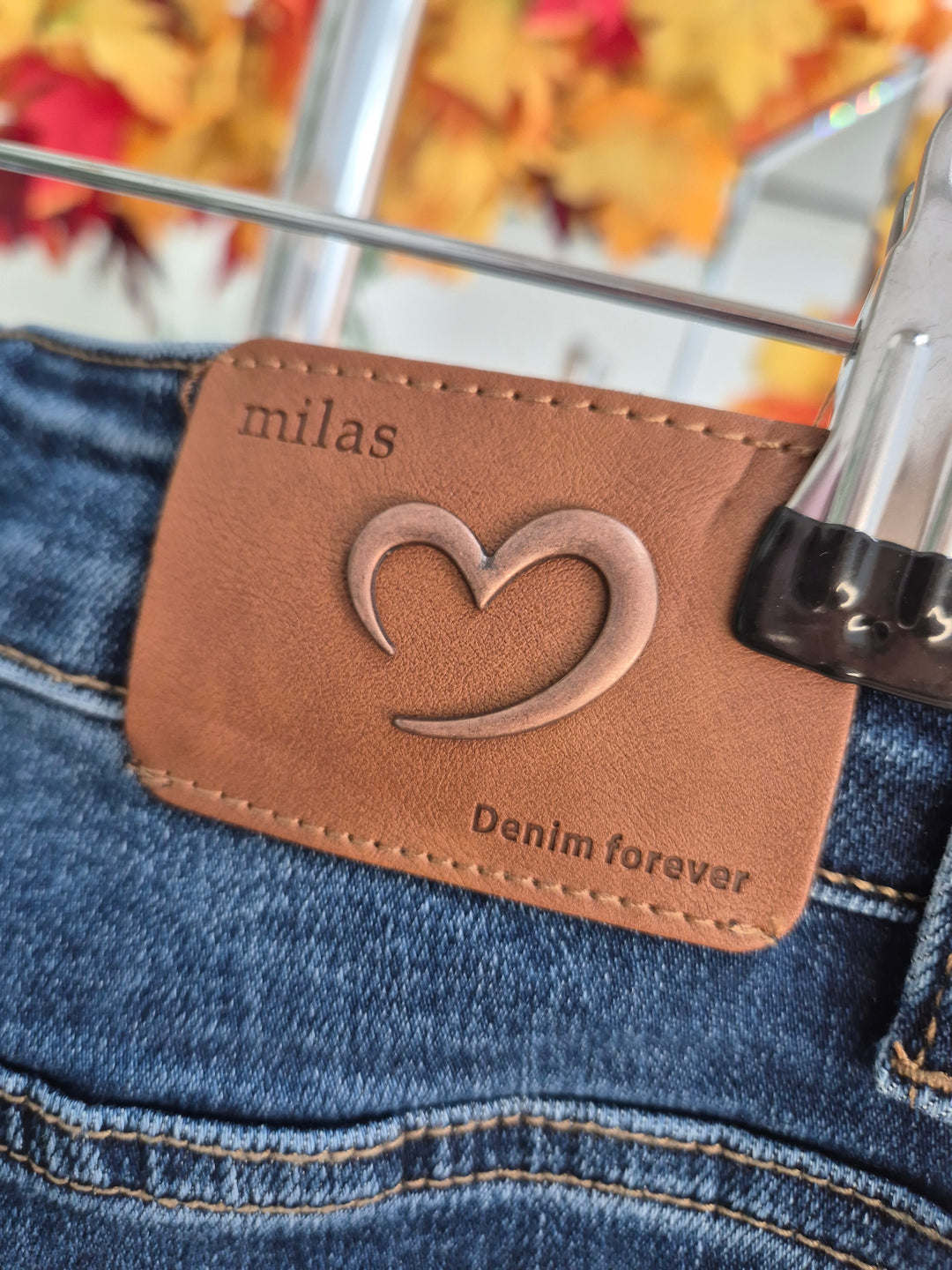 Milas Wide Leg Jeans - Dark Stonewashed - (choose your Size)