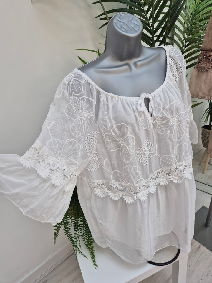 Florence Lace Top - (choose your Colour)