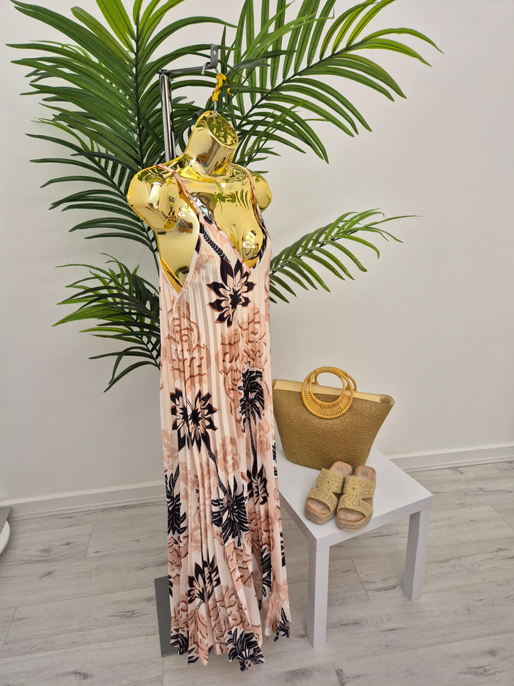 Sheena Maxi Floral Strappy Dress - (choose your Colour)